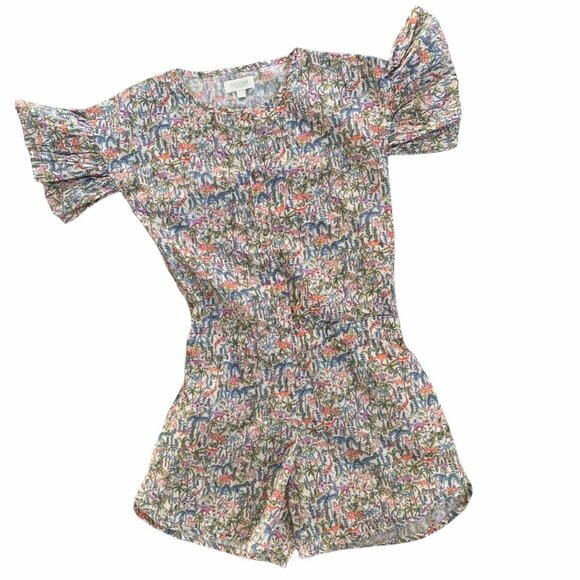 Olivier London Rad Dino Print Ruffled Sleeved Romper 11-12 - Picture 1 of 6